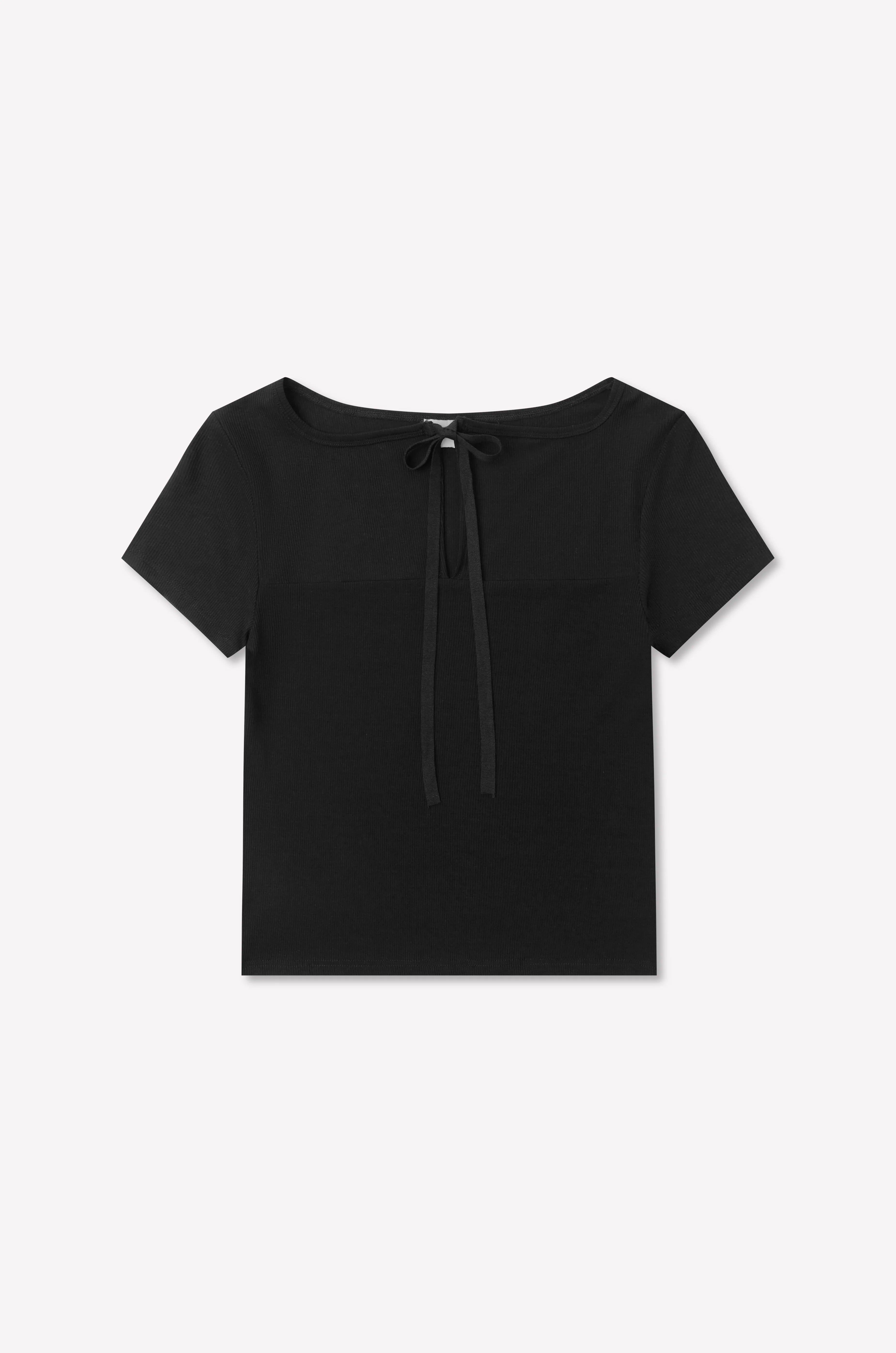(PRE-ORDER) TIE BACK TEE - BLACK