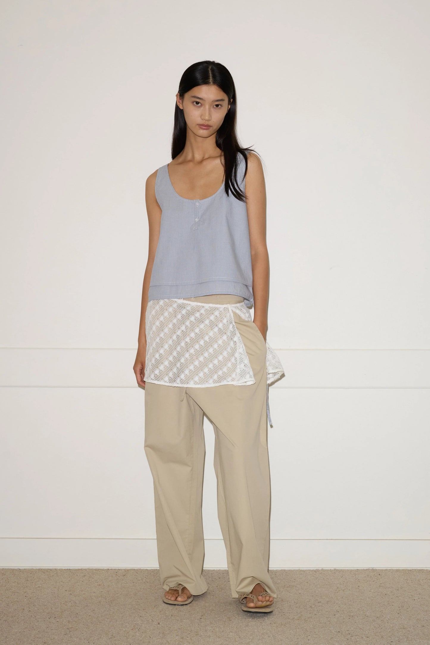 LAYERED TOP - SKY STRIPE