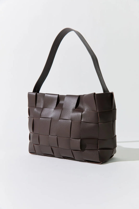 (PRE-ORDER) WOVEN MINI TOTE - CHOCOLATE