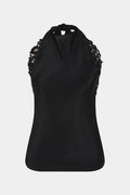 (PRE-ORDER) NORIA HALTER TIE TOP - BLACK