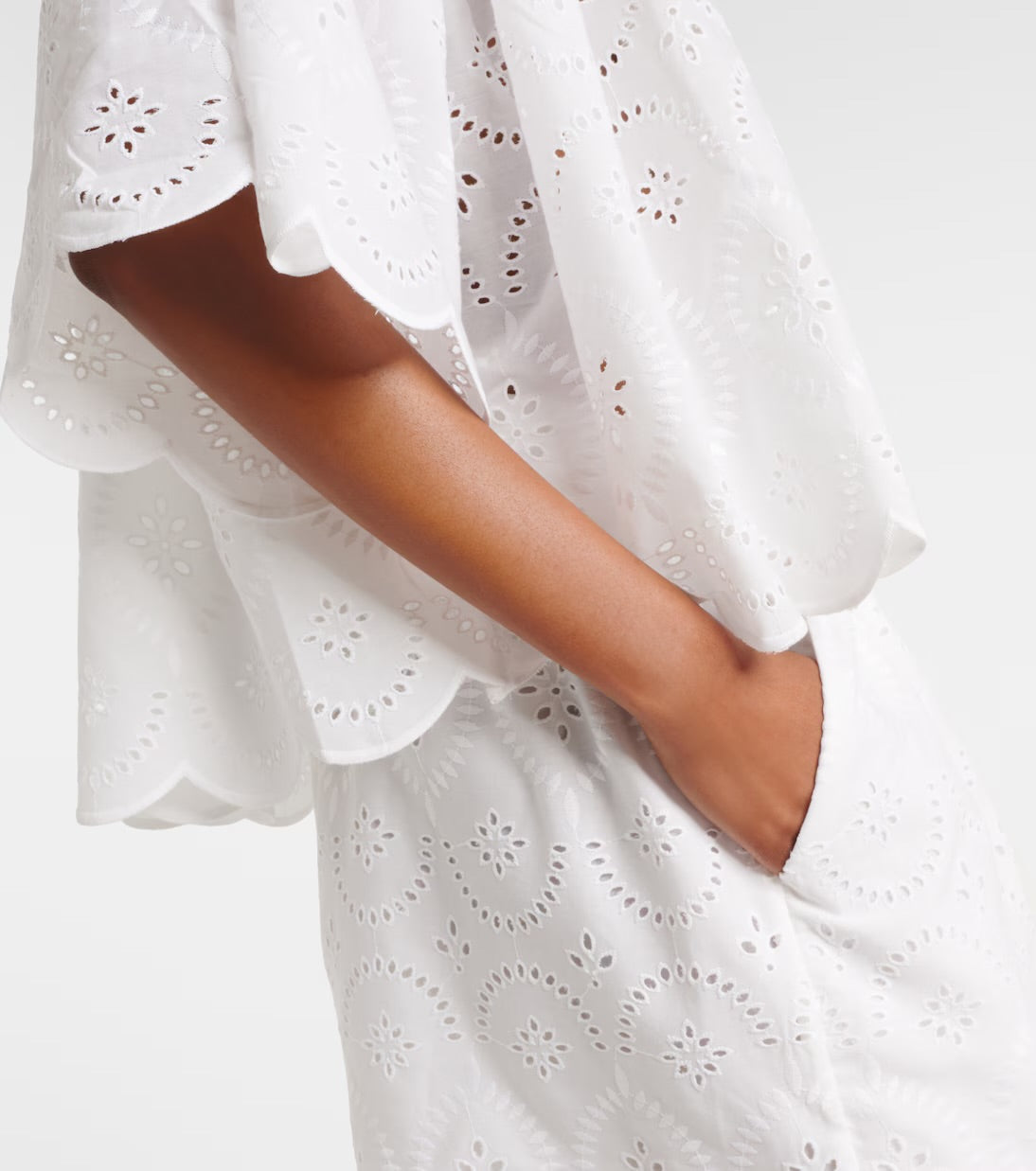 FONDACO TOP - BIANCA EMBROIDERIE WHITE