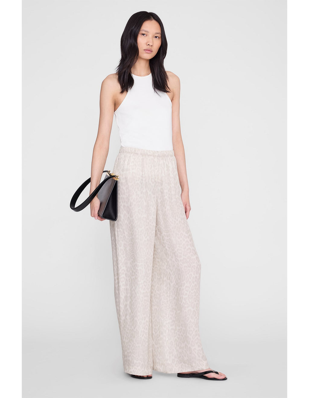 ROSLYN PANT - WASHED WHITE LEOPARD