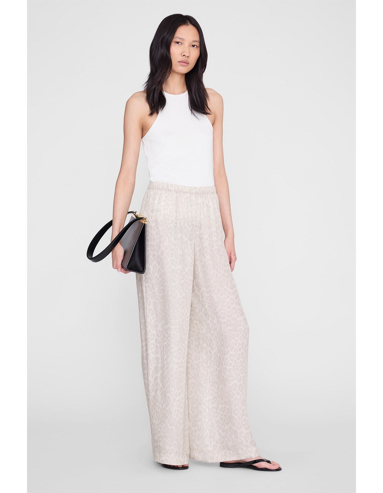 ROSLYN PANT - WASHED WHITE LEOPARD