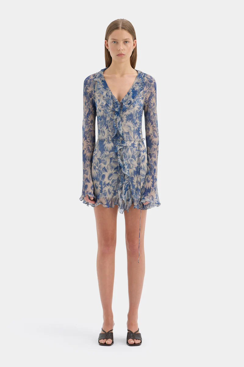 (PRE-ORDER) LILIA RUFFLE LONG SLEEVE MINI DRESS