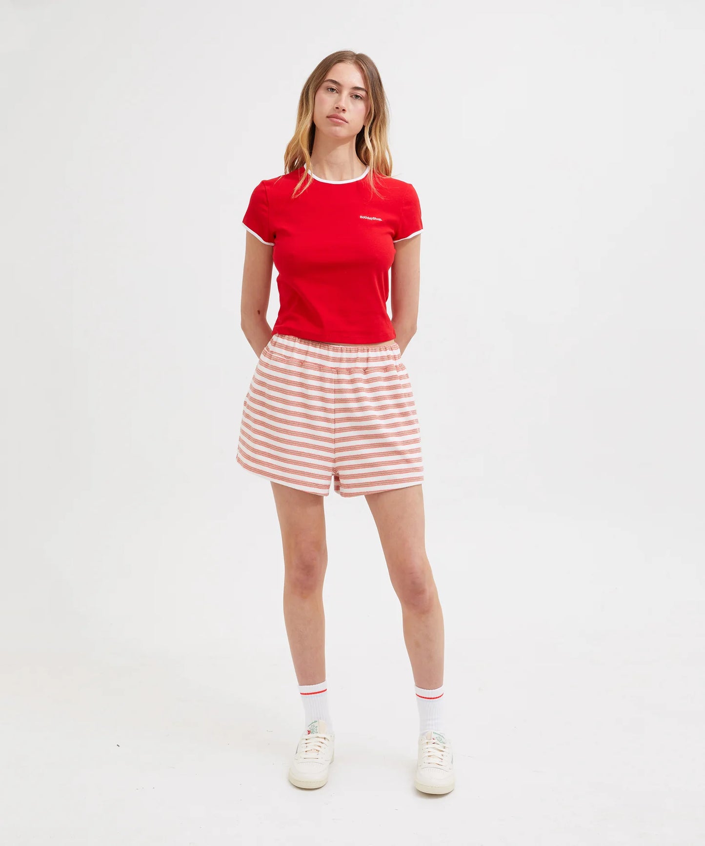 HS BABY TEE - RED/WHITE