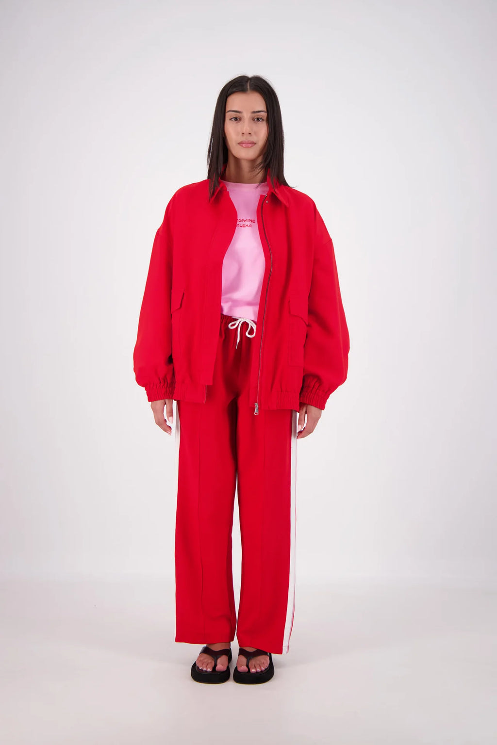ISCHIA BOMBER JACKET - RED