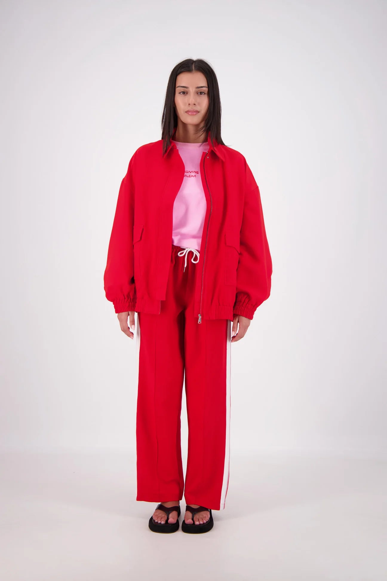 ISCHIA BOMBER JACKET - RED