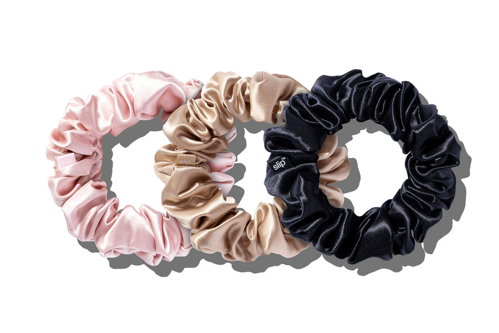 SLIP PURE SILK LARGE SCRUNCHIES - SET OF 3 - MULTI