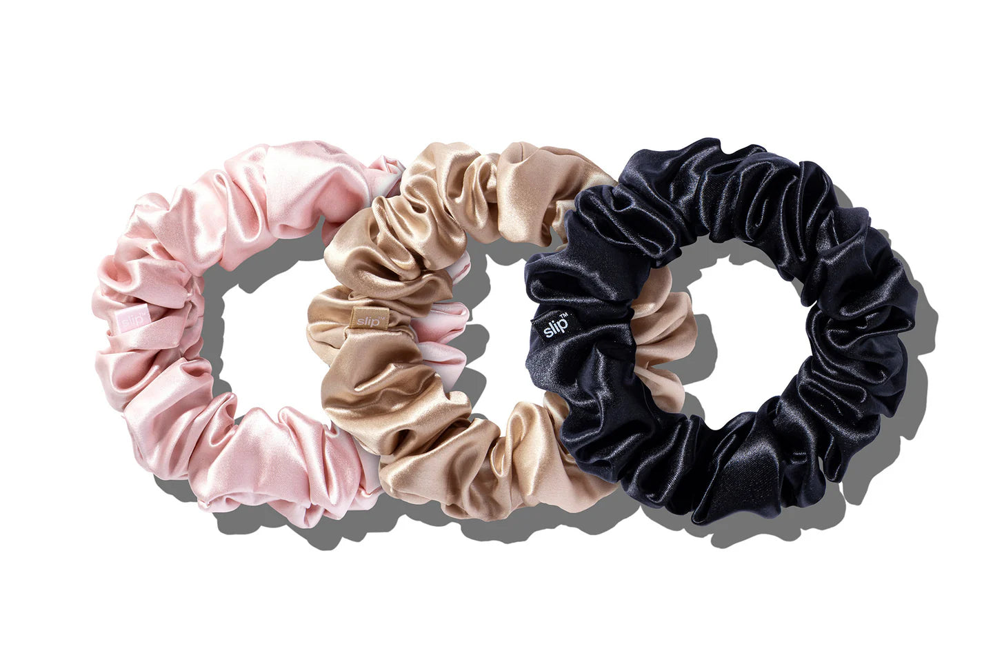 SLIP PURE SILK LARGE SCRUNCHIES - SET OF 3 - MULTI