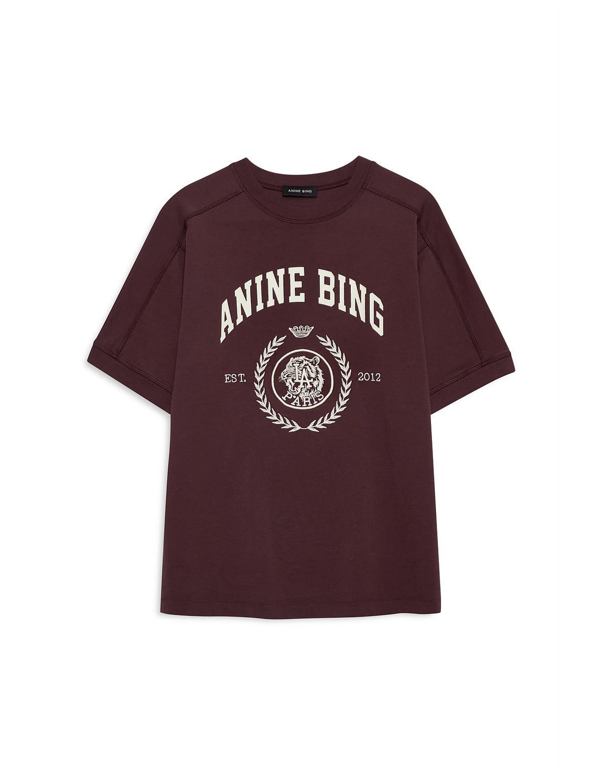 (PRE-ORDER) CADE TEE COLLEGIATE - BURGUNDY