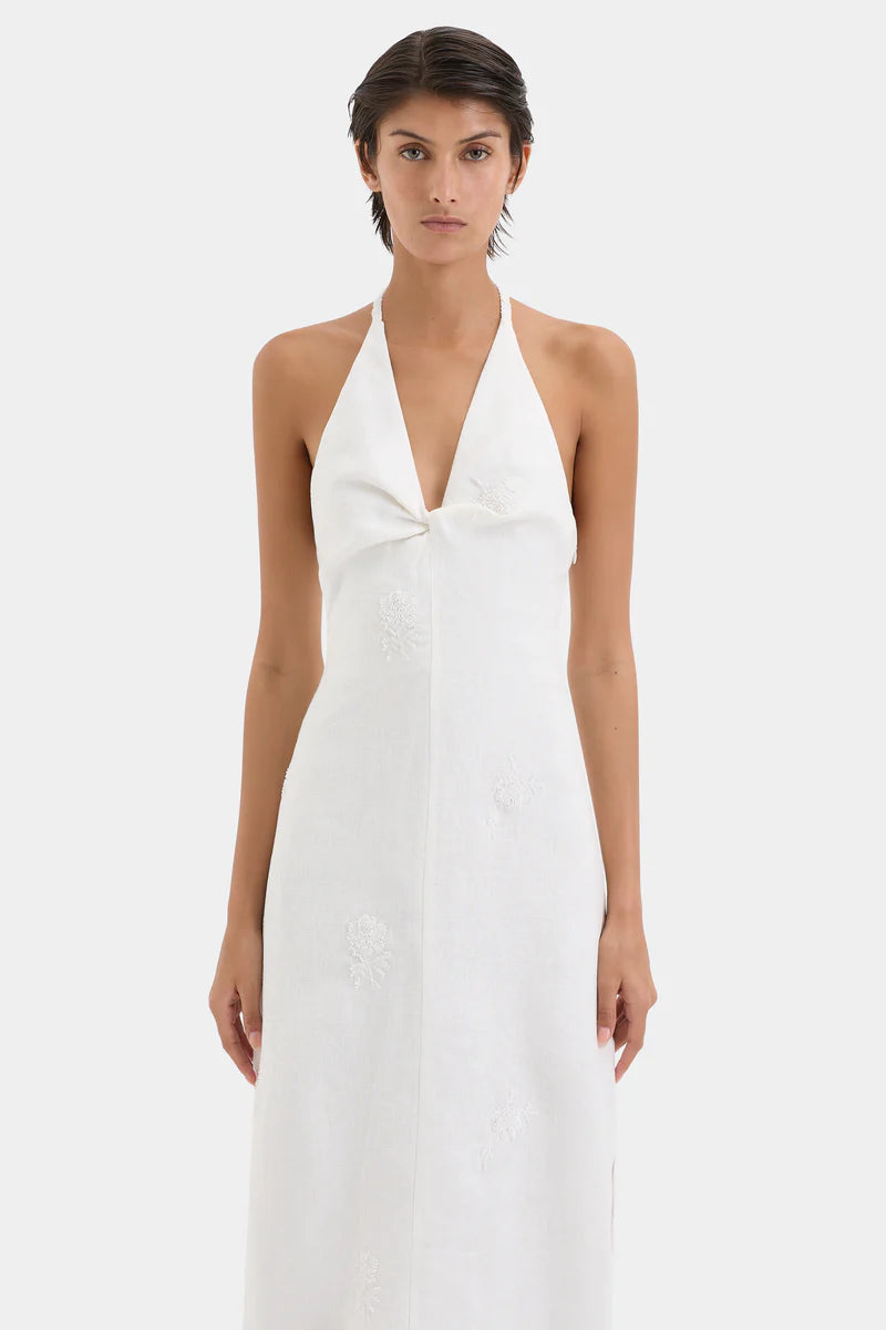 ALESSANDRA MIDI DRESS - IVORY