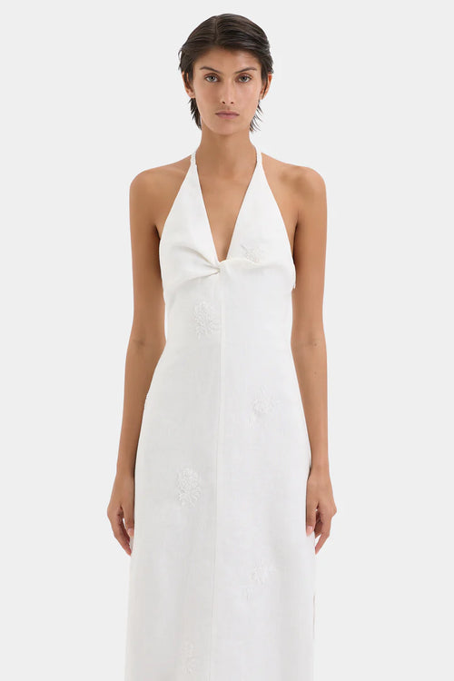 ALESSANDRA MIDI DRESS - IVORY