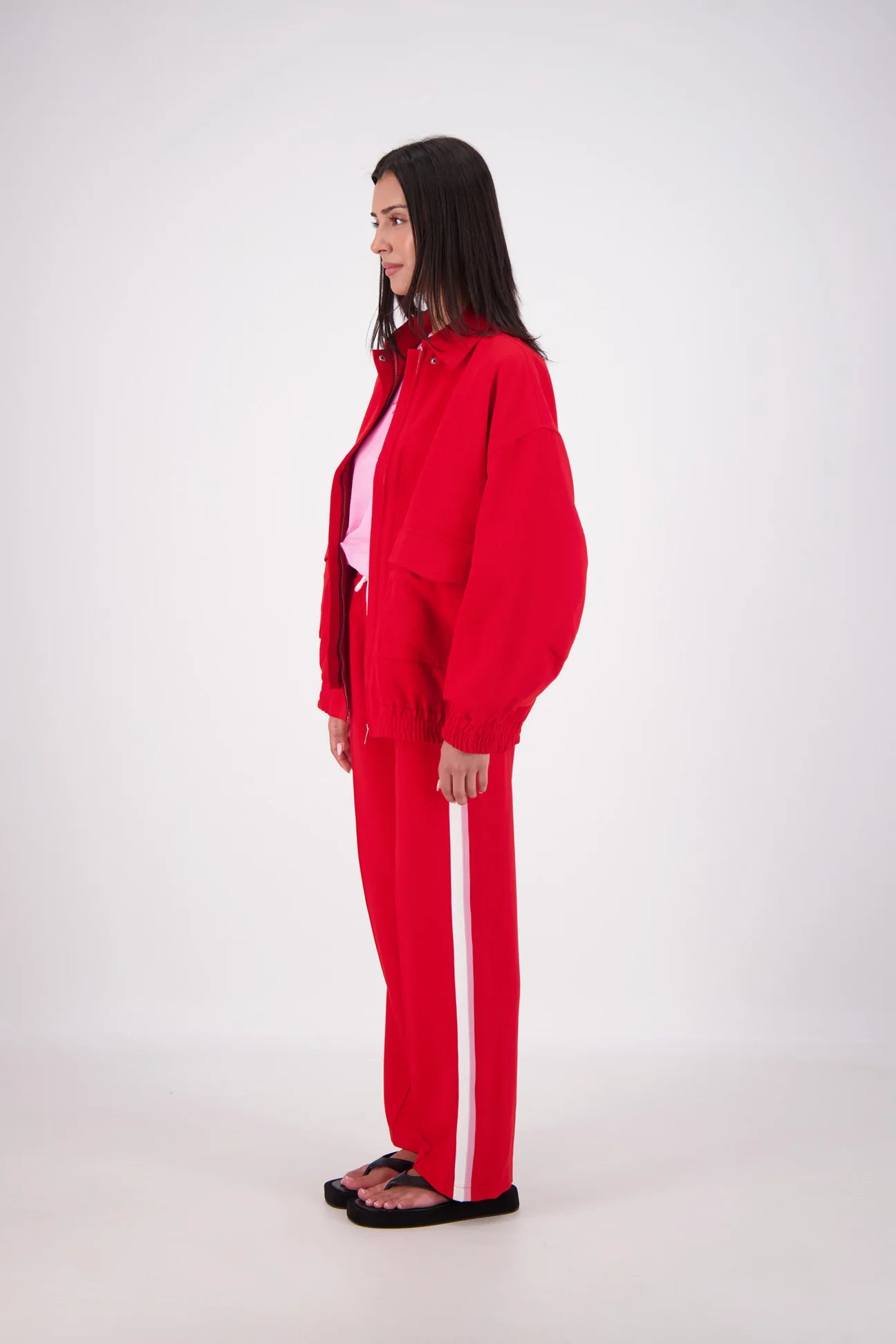 ISCHIA BOMBER JACKET - RED