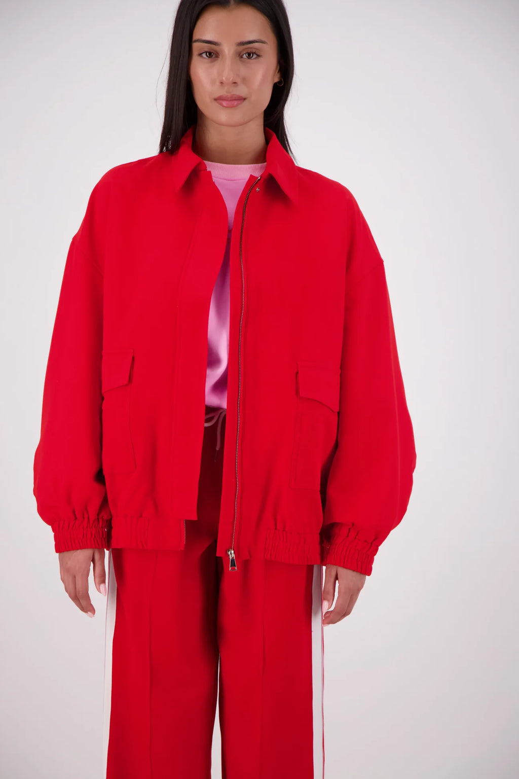 ISCHIA BOMBER JACKET - RED