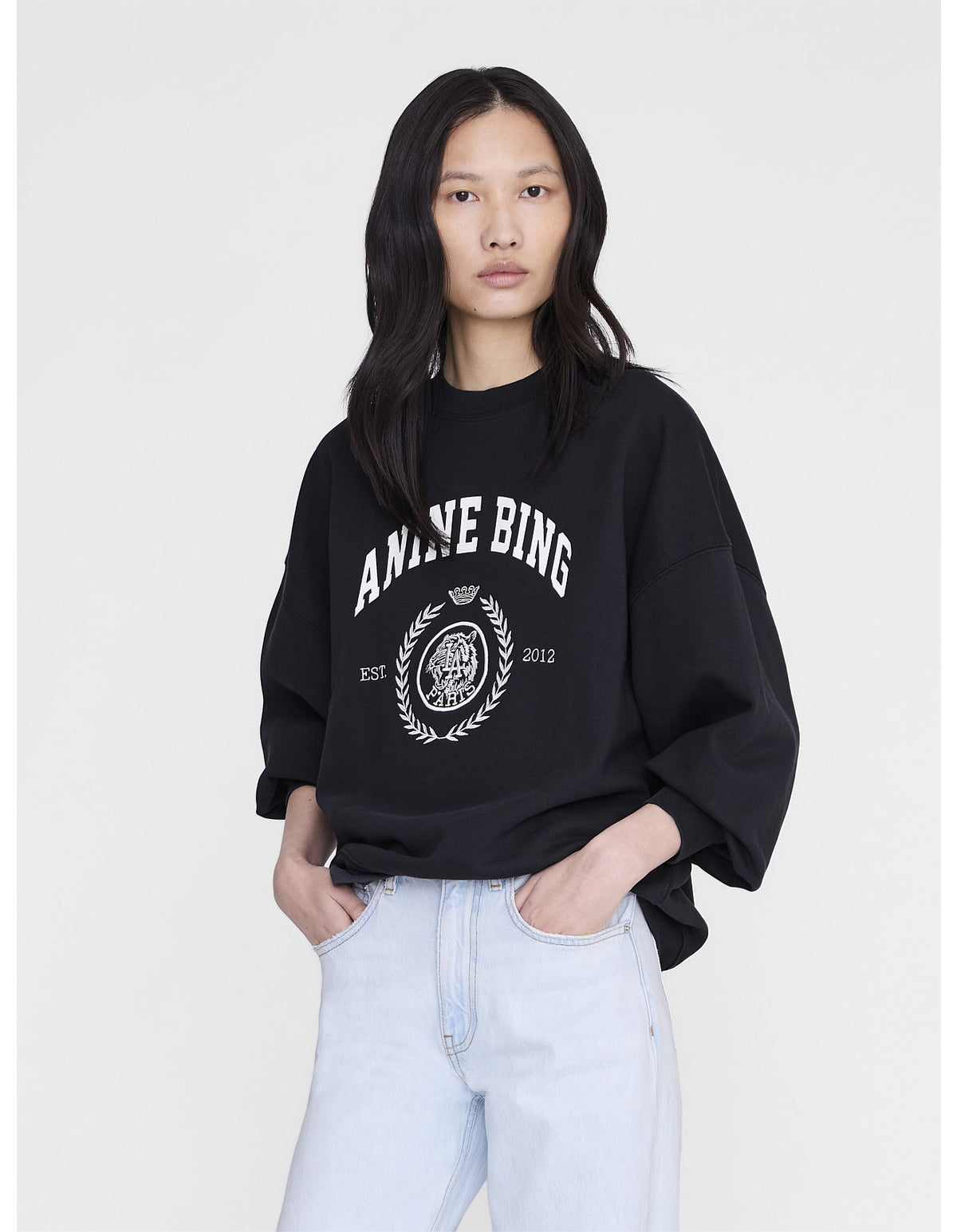 MILES SWEATSHIRT COLLEGIATE - VINTAGE BLACK