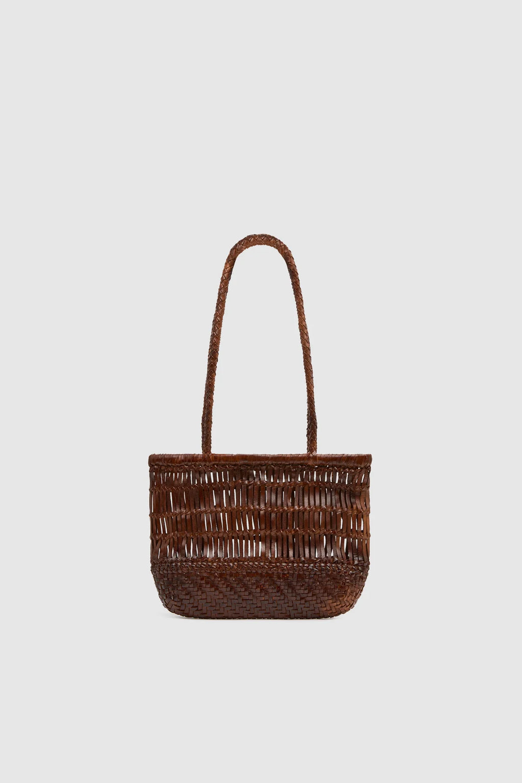 TEXTURED PETIT BAGU - CHESTNUT