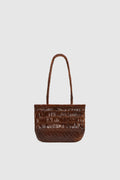 TEXTURED PETIT BAGU - CHESTNUT