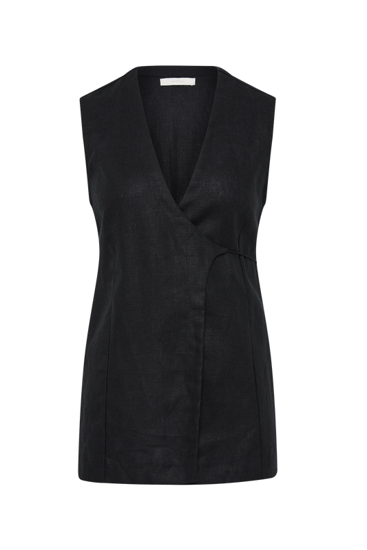 LULEA WRAP VEST - BLACK