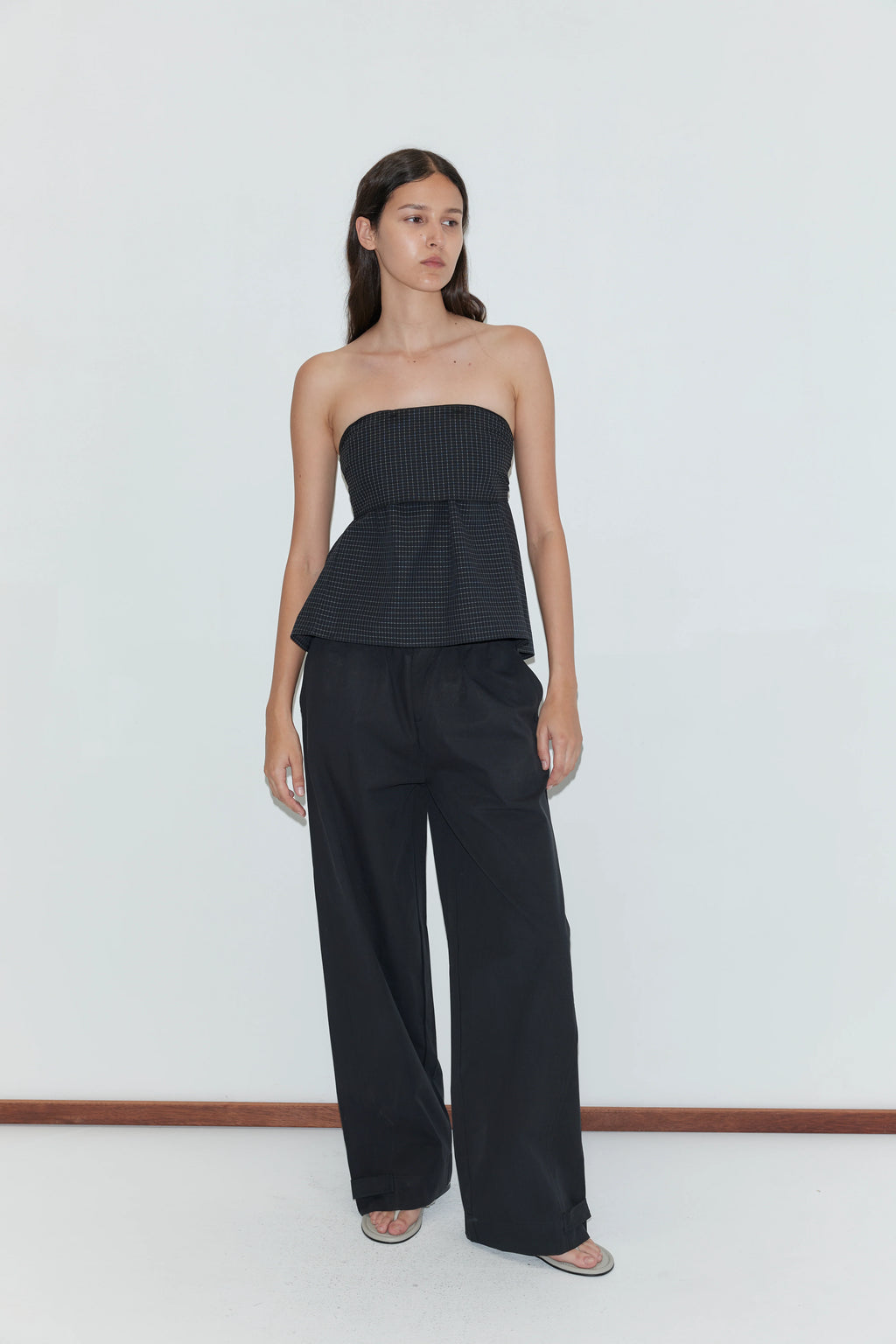 SNAP TAB PANT - BLACK