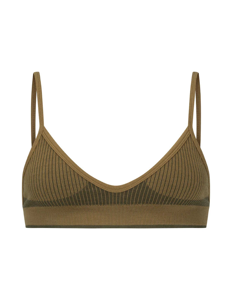 TRI WOOL BRALET - FENNEL