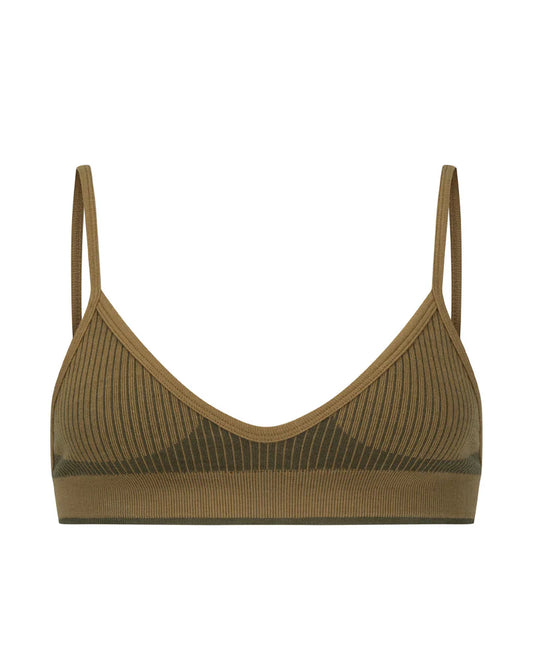 TRI WOOL BRALET - FENNEL