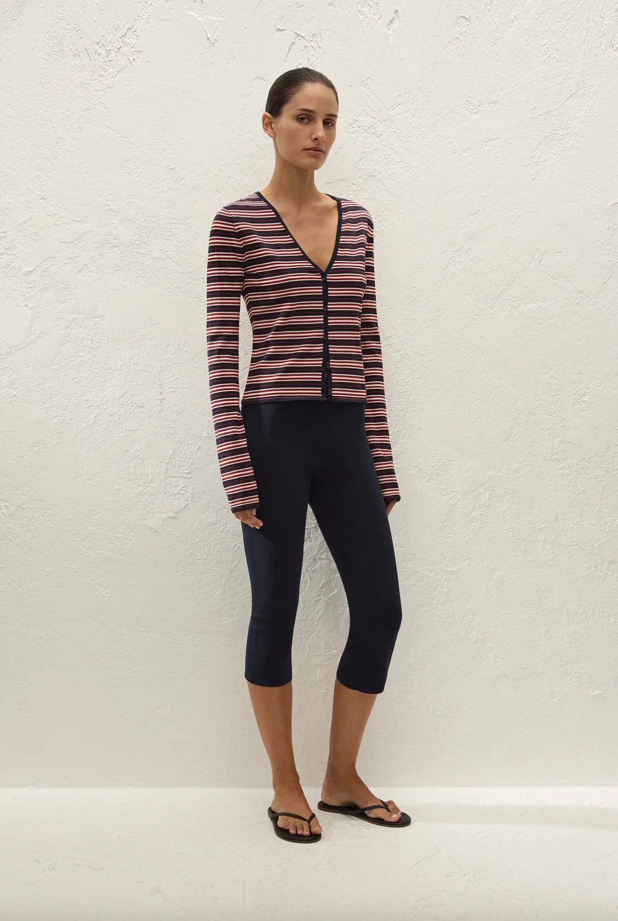 (PRE-ORDER) DORIS CARDIGAN - CILA STRIPE NAVY