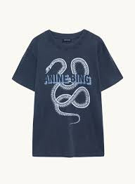 LILI TEE SNAKE - WASHED BLACK