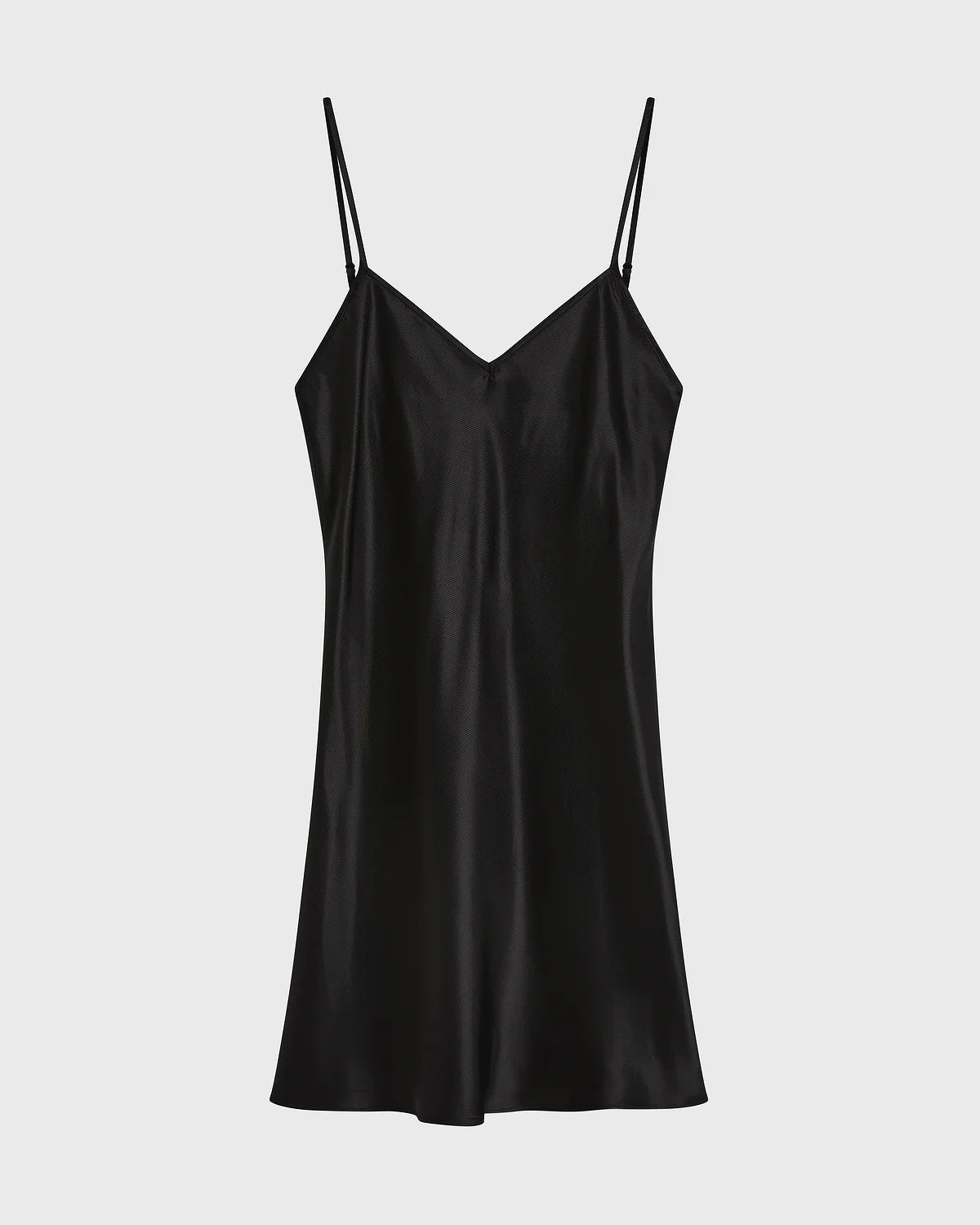 COMO SHORT BIAS SLIP DRESS - BLACK