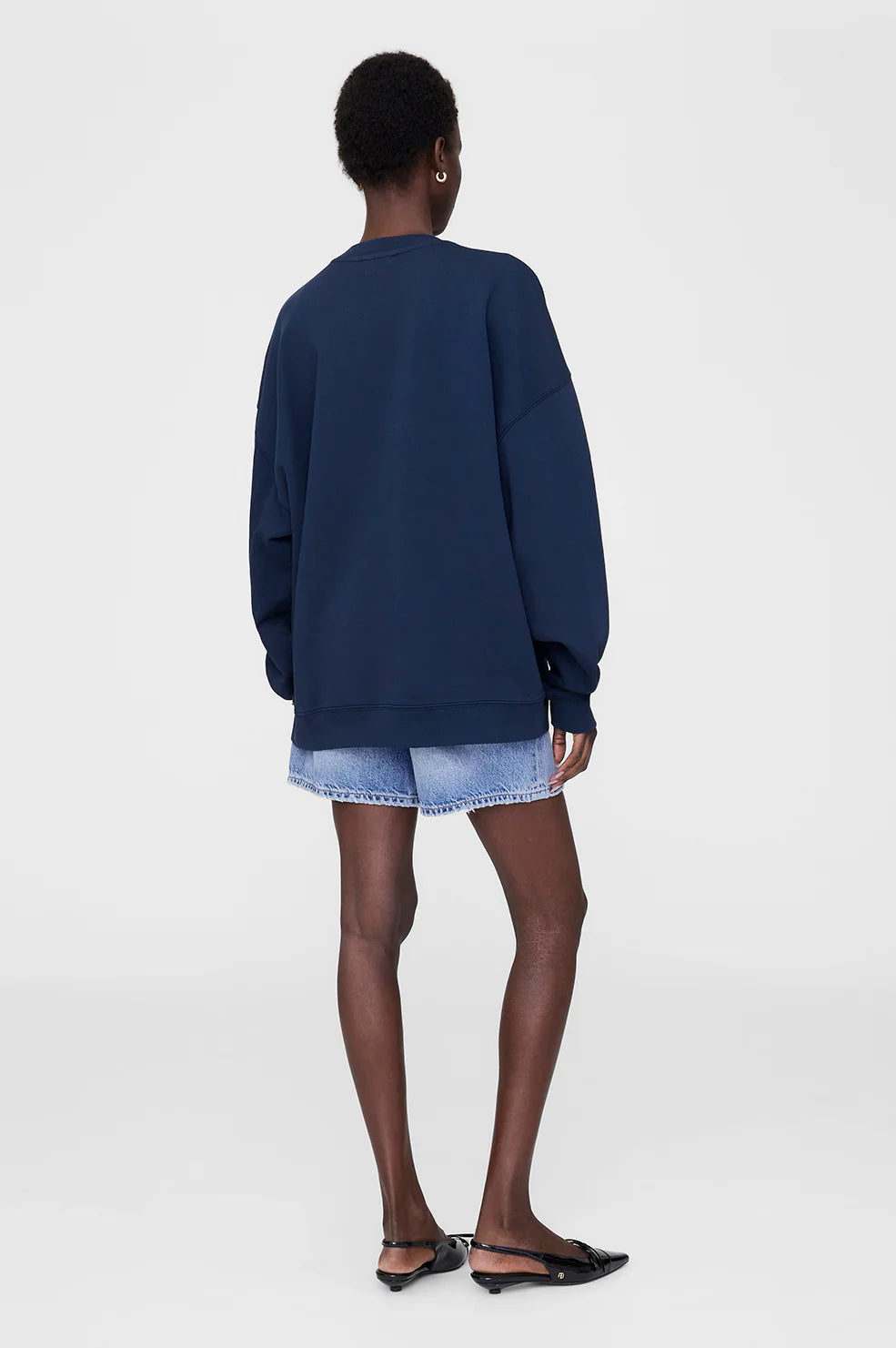MILES SWEATSHIRT FRAMED MONOGRAM - WASHED NAVY