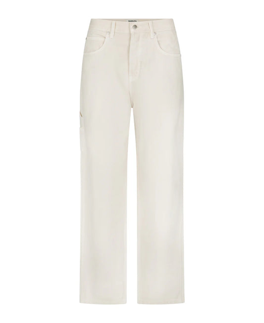 VEGETABLE DYE UTILITY JEAN - BONE WHITE
