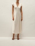 (PRE-ORDER) MINA MIDI DRESS - POLKA DOT ANTIQUE WHITE