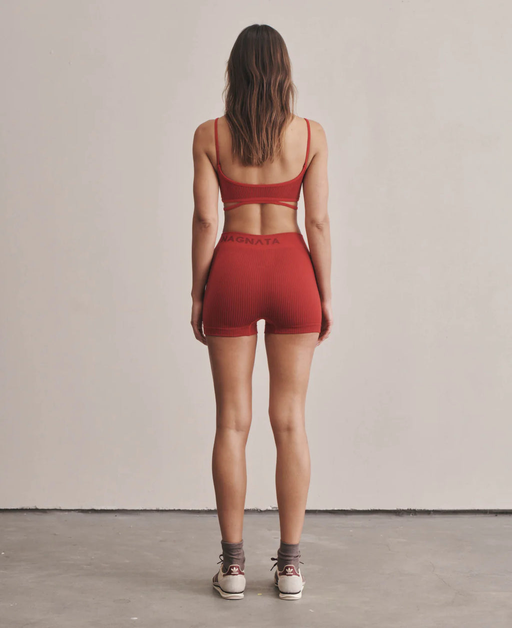 SPLICE WOOL BRALET - CRIMSON