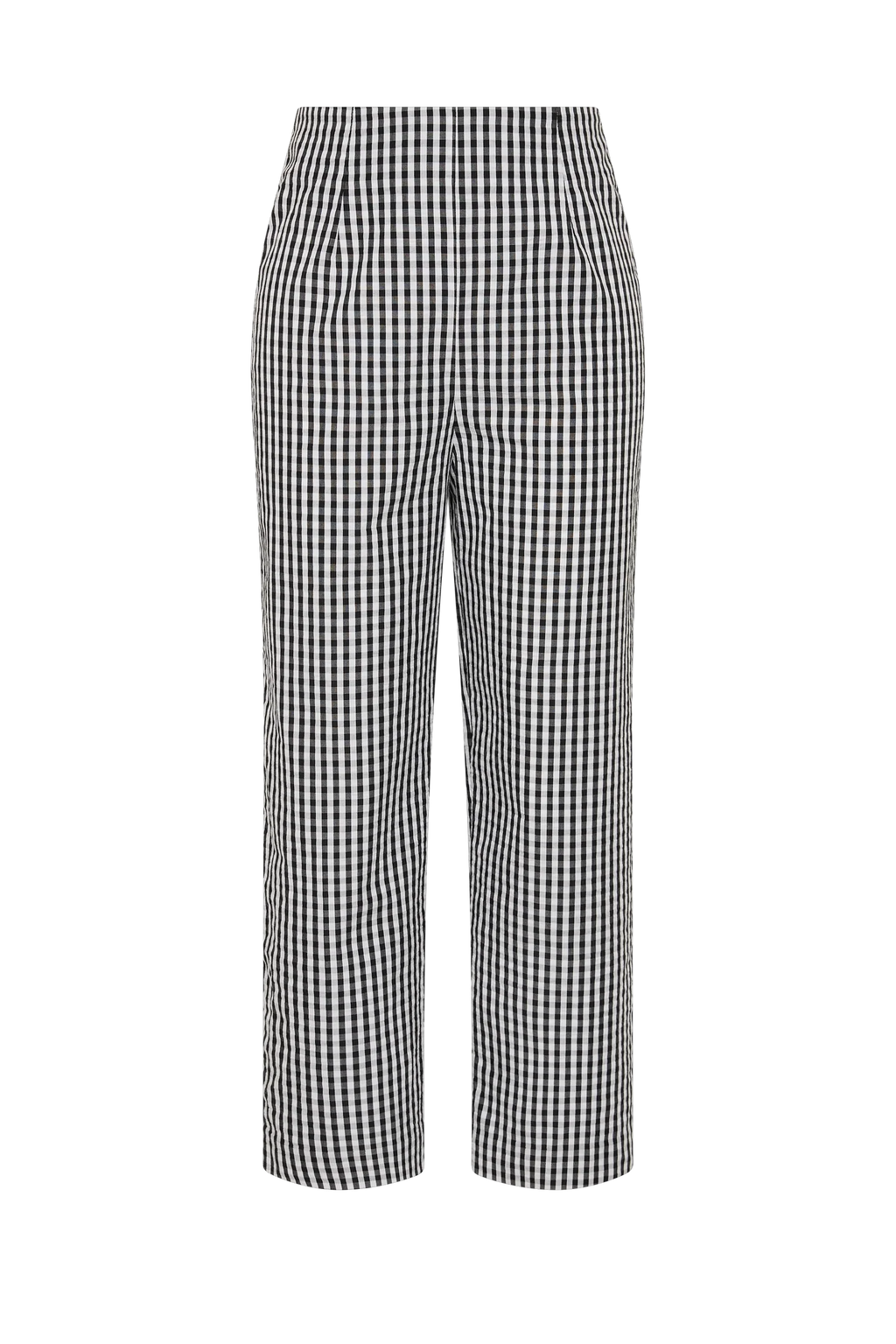 CLAUDINE PANT - BLACK TEXTURED GINGHAM