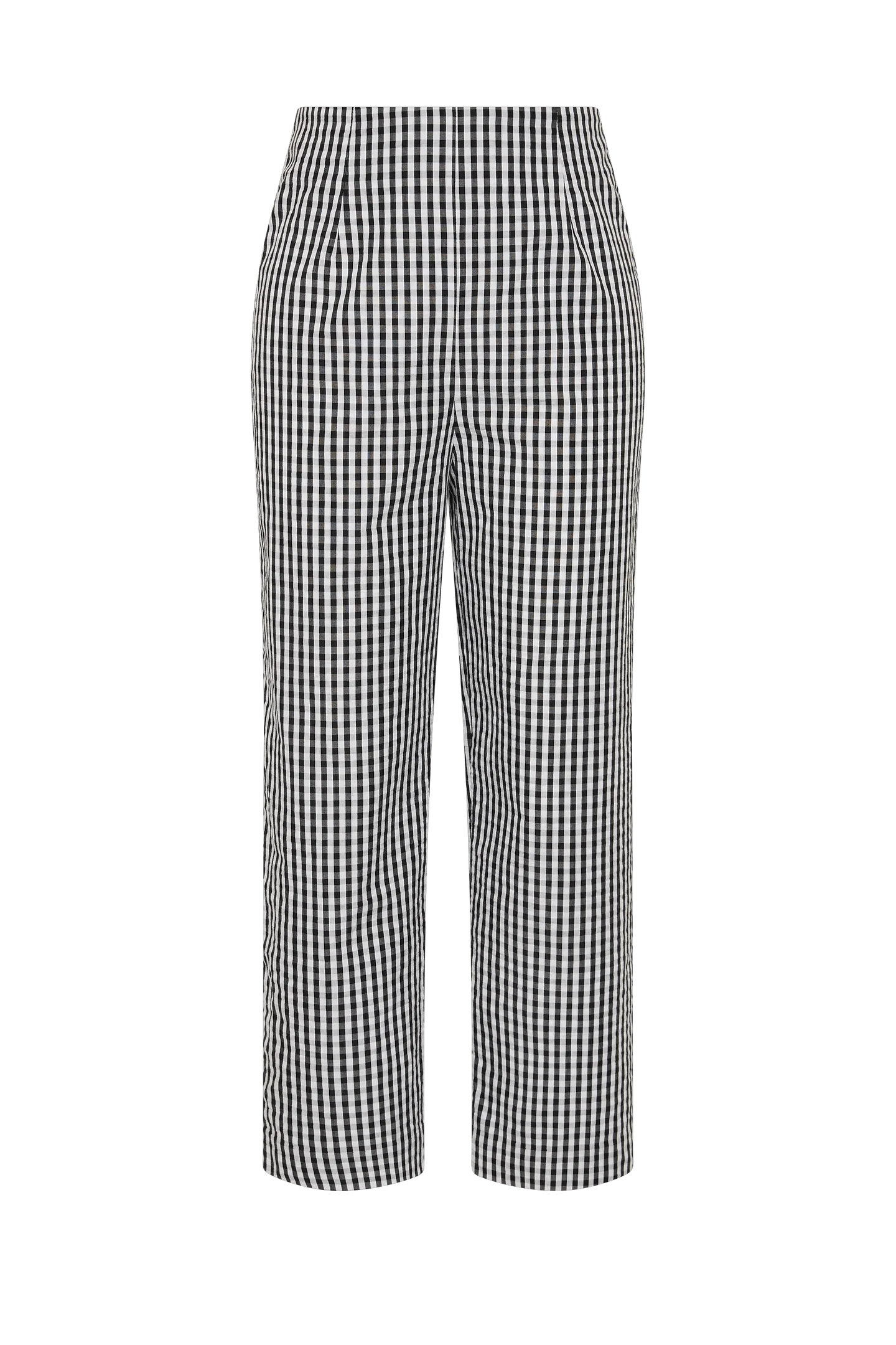 CLAUDINE PANT - BLACK TEXTURED GINGHAM