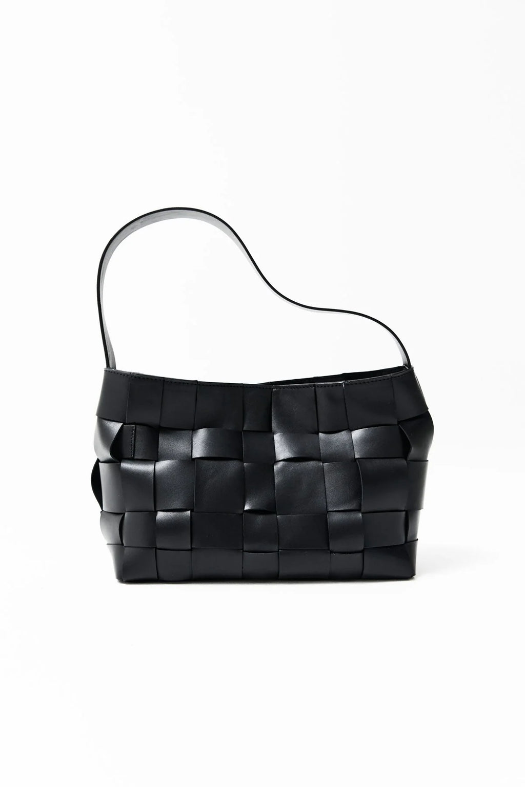WOVEN MINI TOTE - BLACK