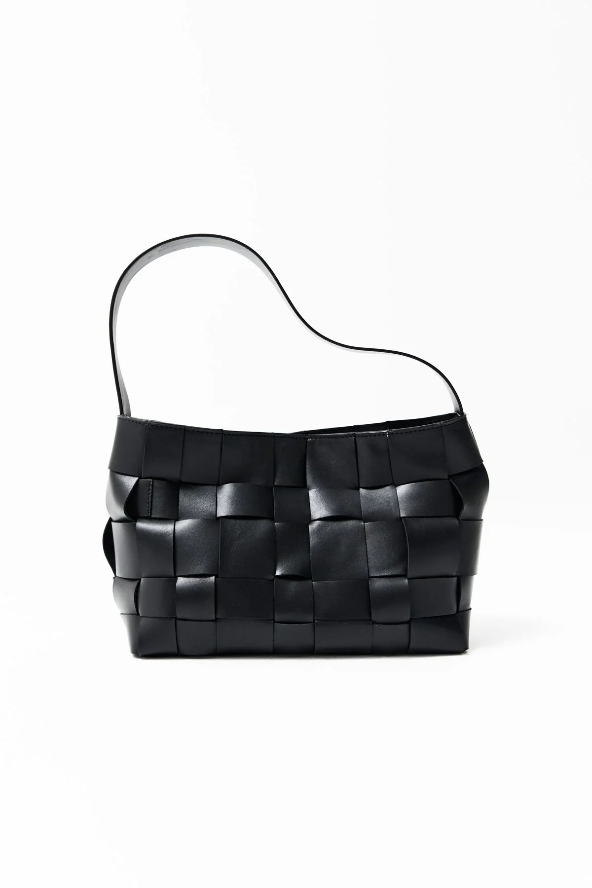 WOVEN MINI TOTE - BLACK