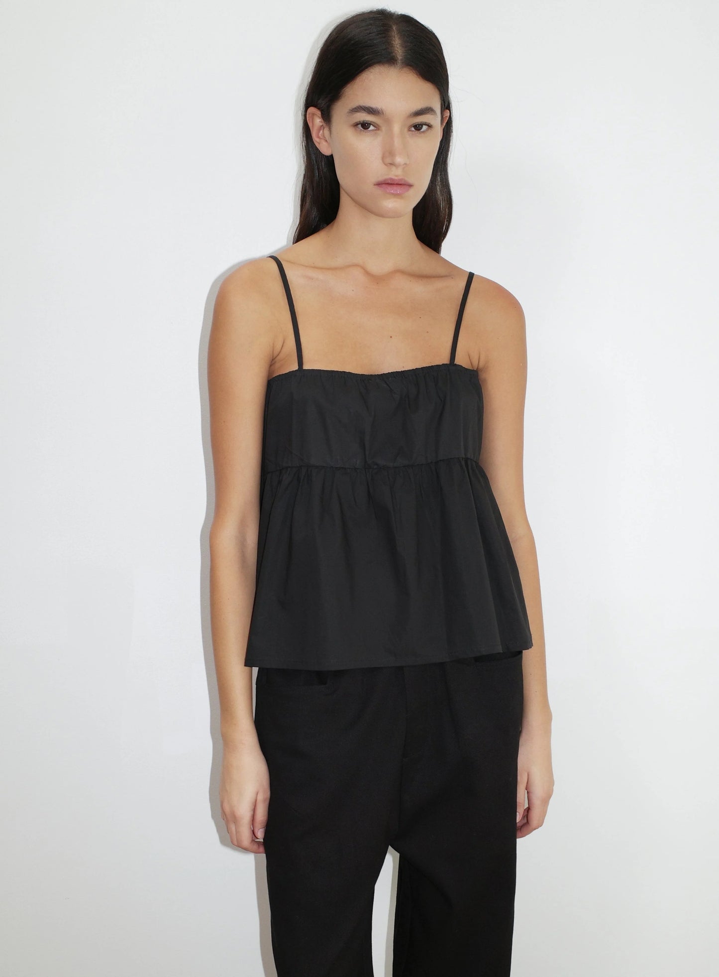 DOUBLE TIE TOP - BLACK