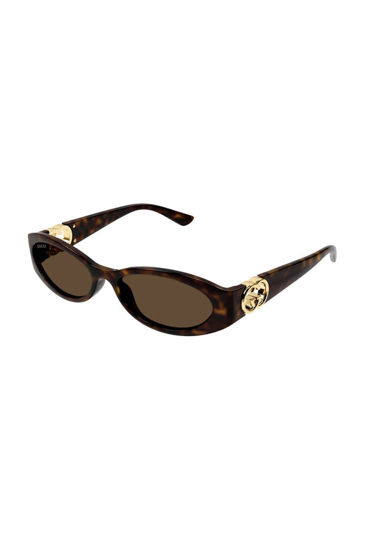 GUCCI OVAL SUNGLASSES GG1660S002 - HAVANA