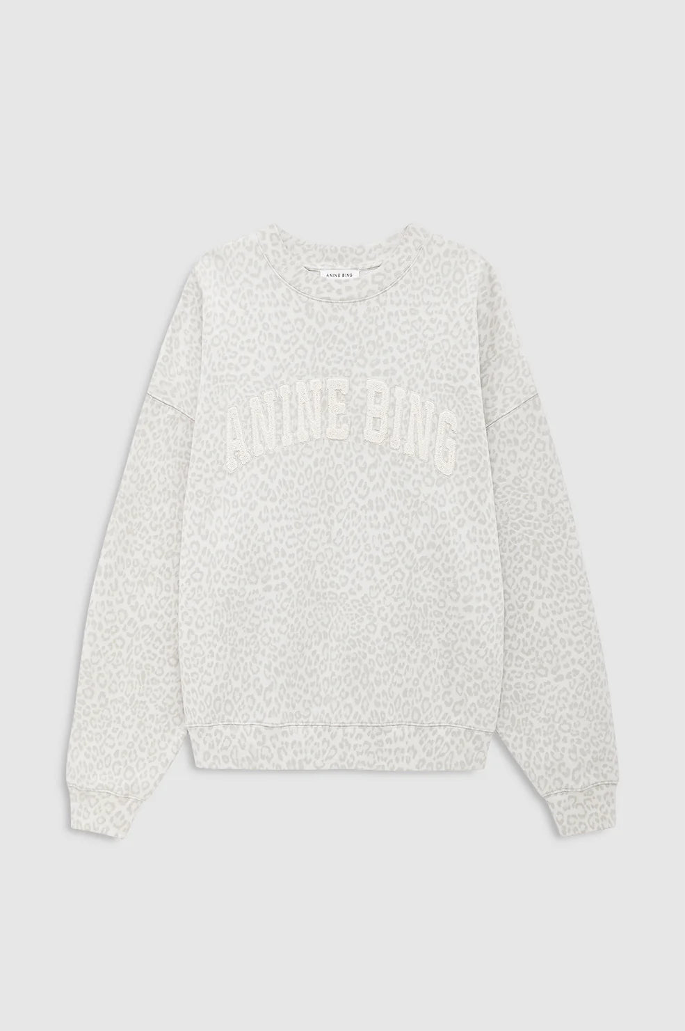 MILES SWEATSHIRT ANINE BING - WASHED WHITE LEOPARD
