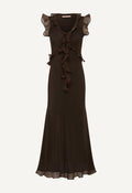 WEAK IN THE KNEES DRESS - BLACK COFFEE