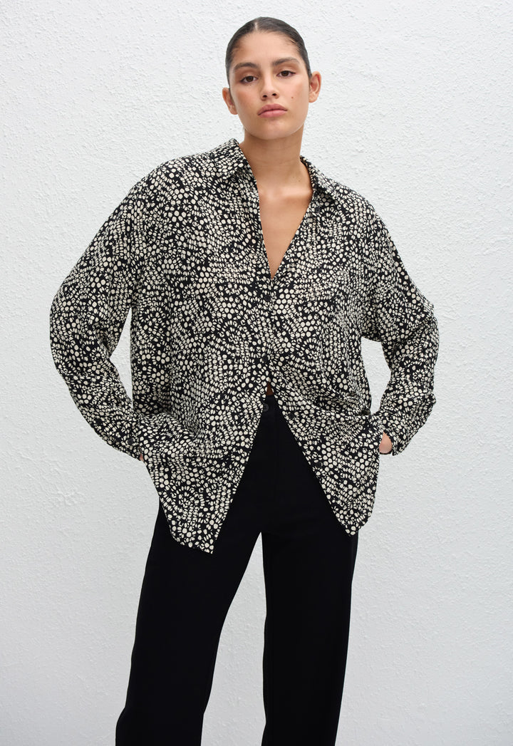 LONG SLEEVE SILK SHIRT - KYOTO