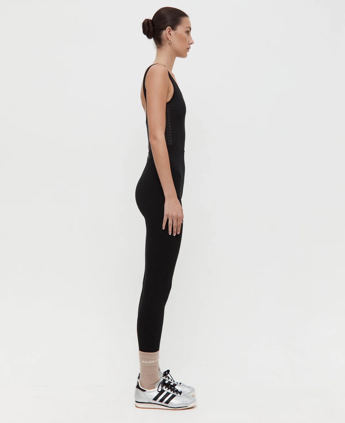 CLASSIC WOOL RIB LEGGING - BLACK