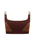 (PRE-ORDER) ORGANIC COLOUR BLOCK BRALET - MULBERRY