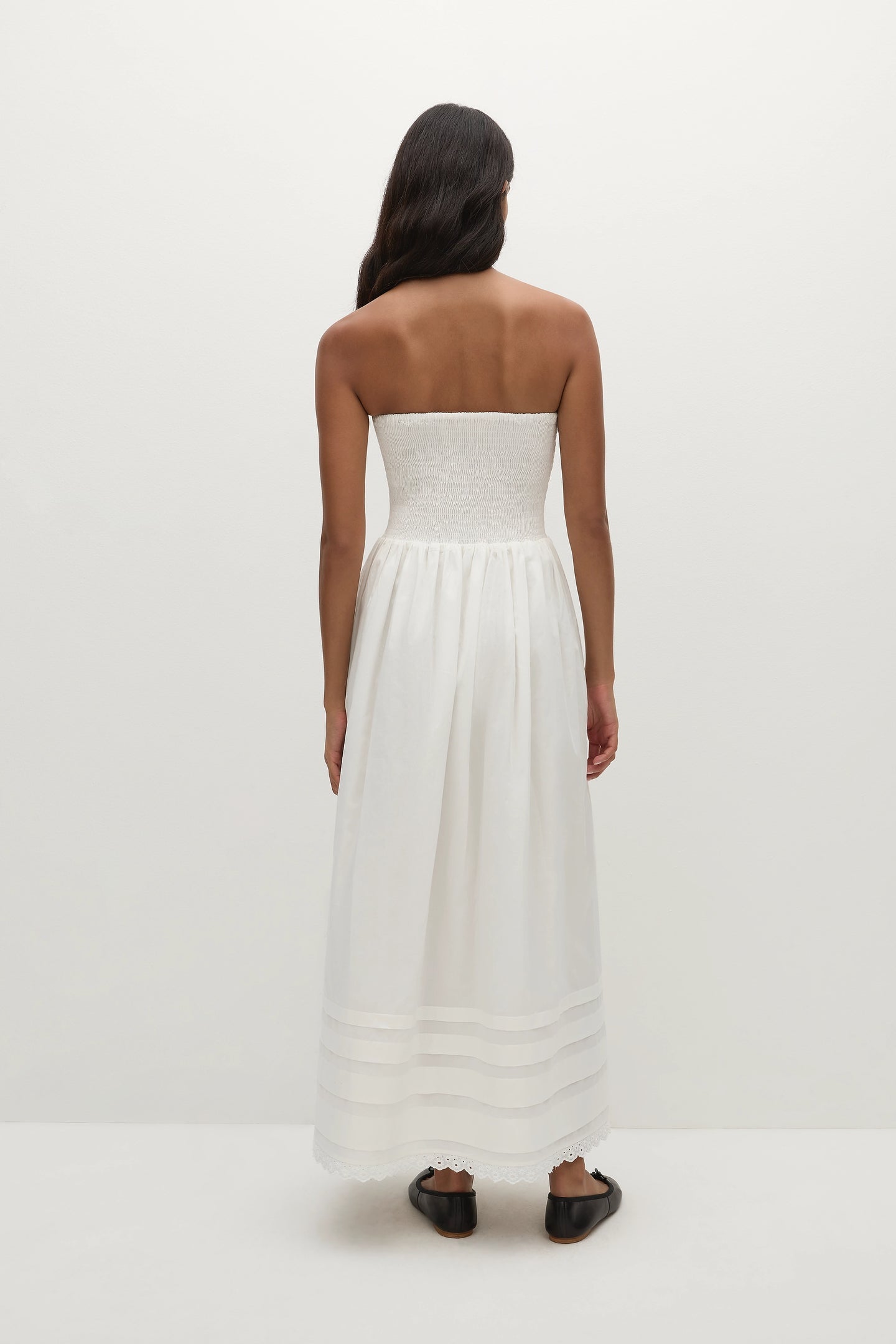 IBEN MIDI DRESS - WHITE