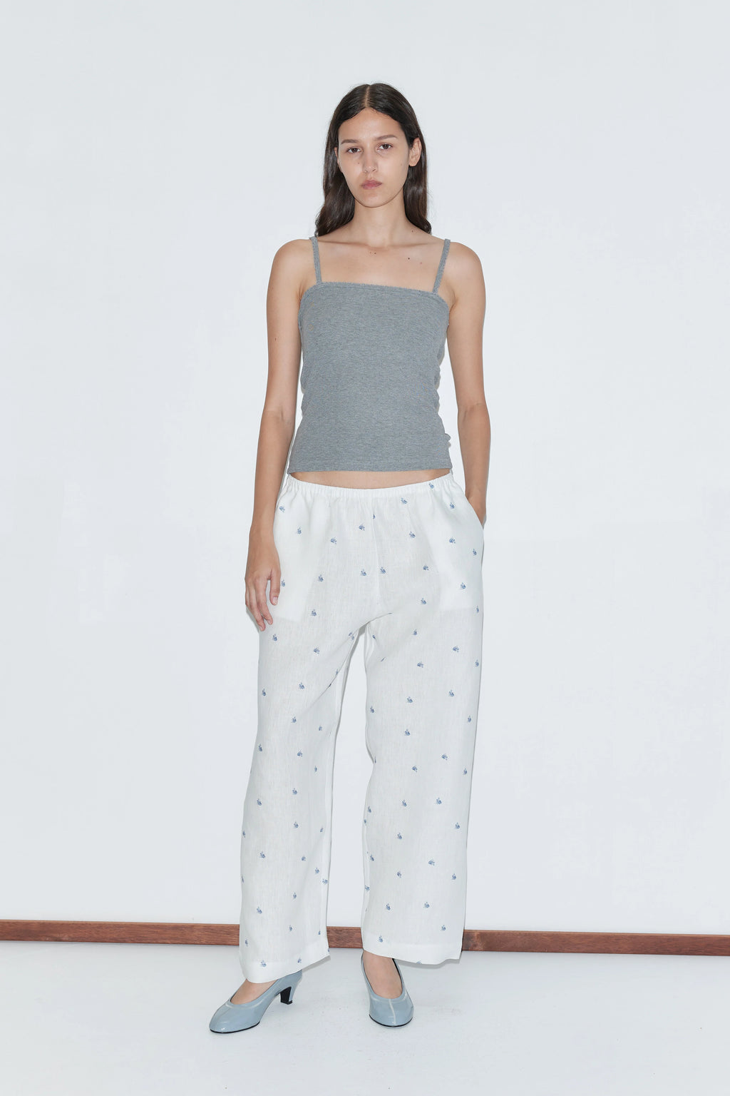 EASE TROUSER - FLORAL BLUE