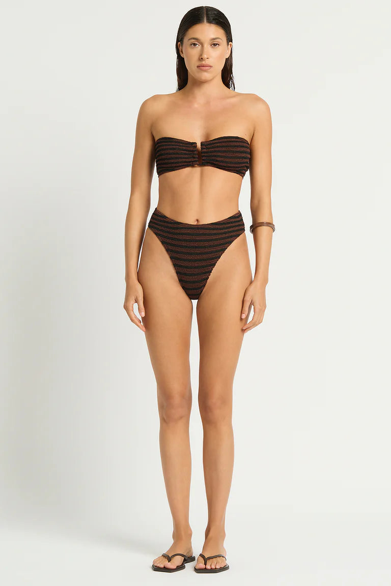 THE BLAKE BANDEAU - CAROB / BLACK