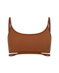 SPLICE WOOL BRALET - SPICE