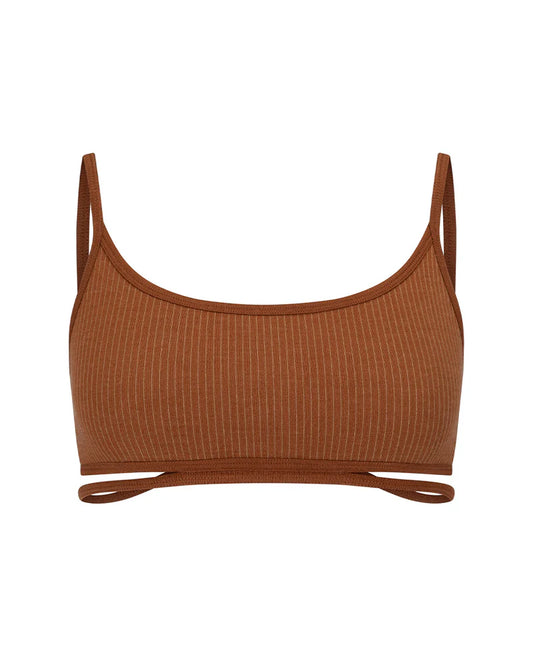 SPLICE WOOL BRALET - SPICE