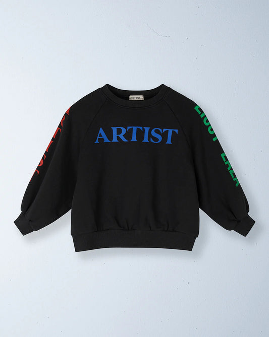 ARTIST PULLOVER - CHARCOAL / PRIMARY PRINT