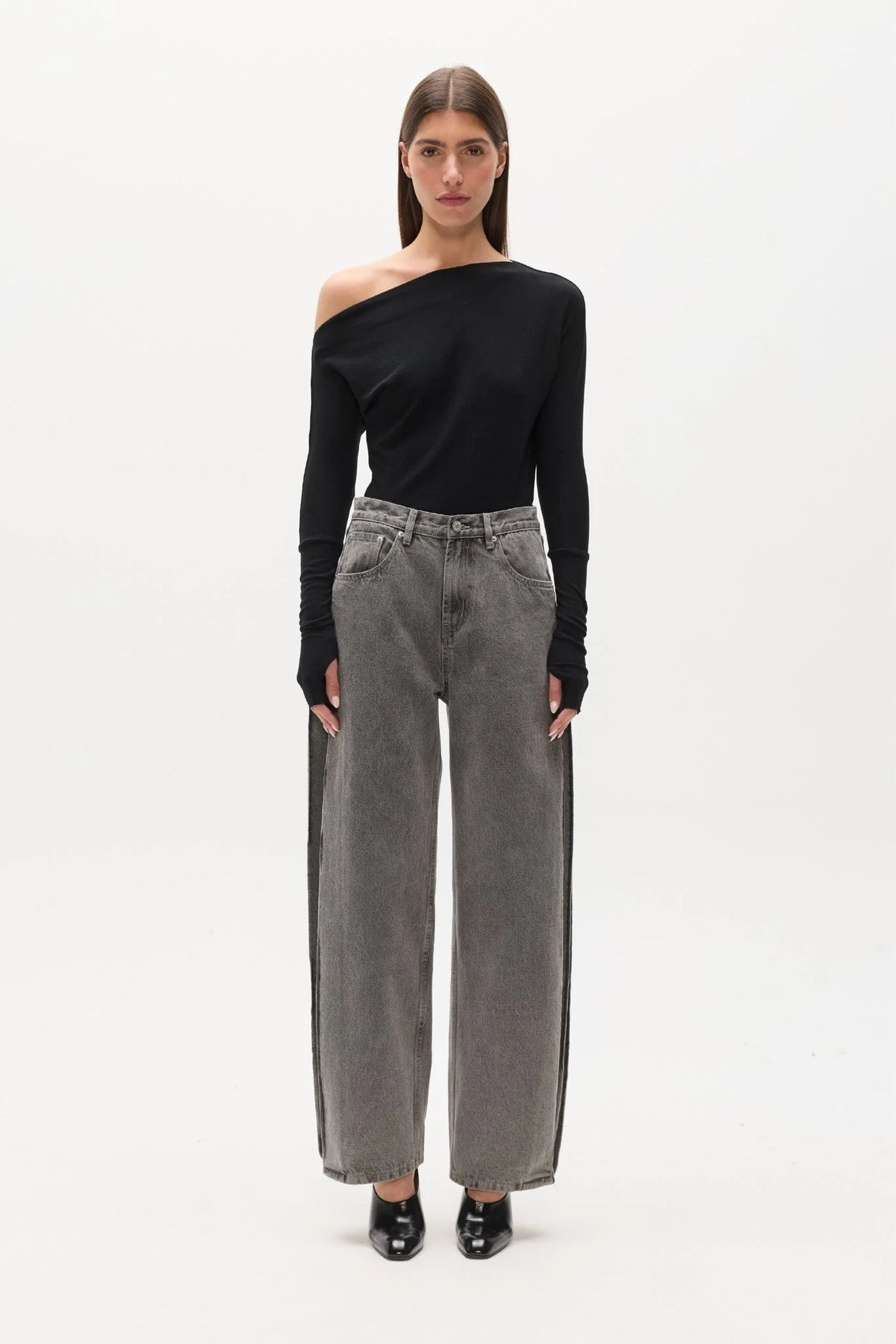 GISELLE KNIT TOP - BLACK